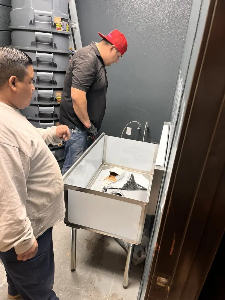 Commercial plumbing and sink installation in South Valley